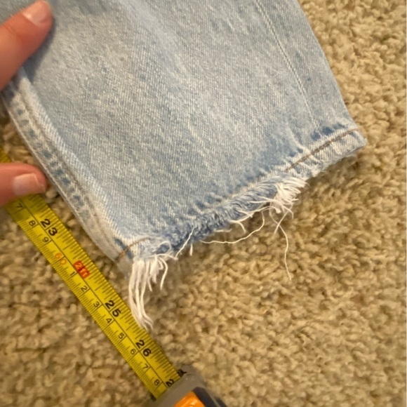 Agolde Women’s Riley Crop Straight Leg Jeans Size 26 Light Wash Button Fly - Picture 11 of 11